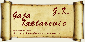 Gaja Kaplarević vizit kartica